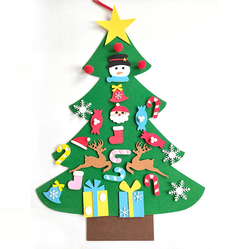 Montessori-inspired 3D Felt Christmas Tree Decoration| String Lights Optional