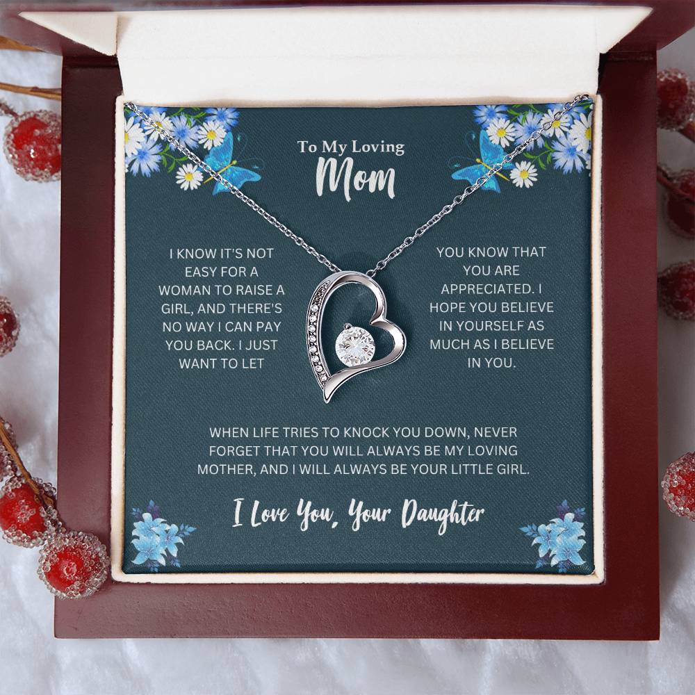 To My Loving Mom | I Love You - Forever Love Necklace