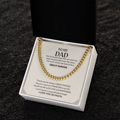 To My Dad | I Love You So Much - Cuban Link Chain