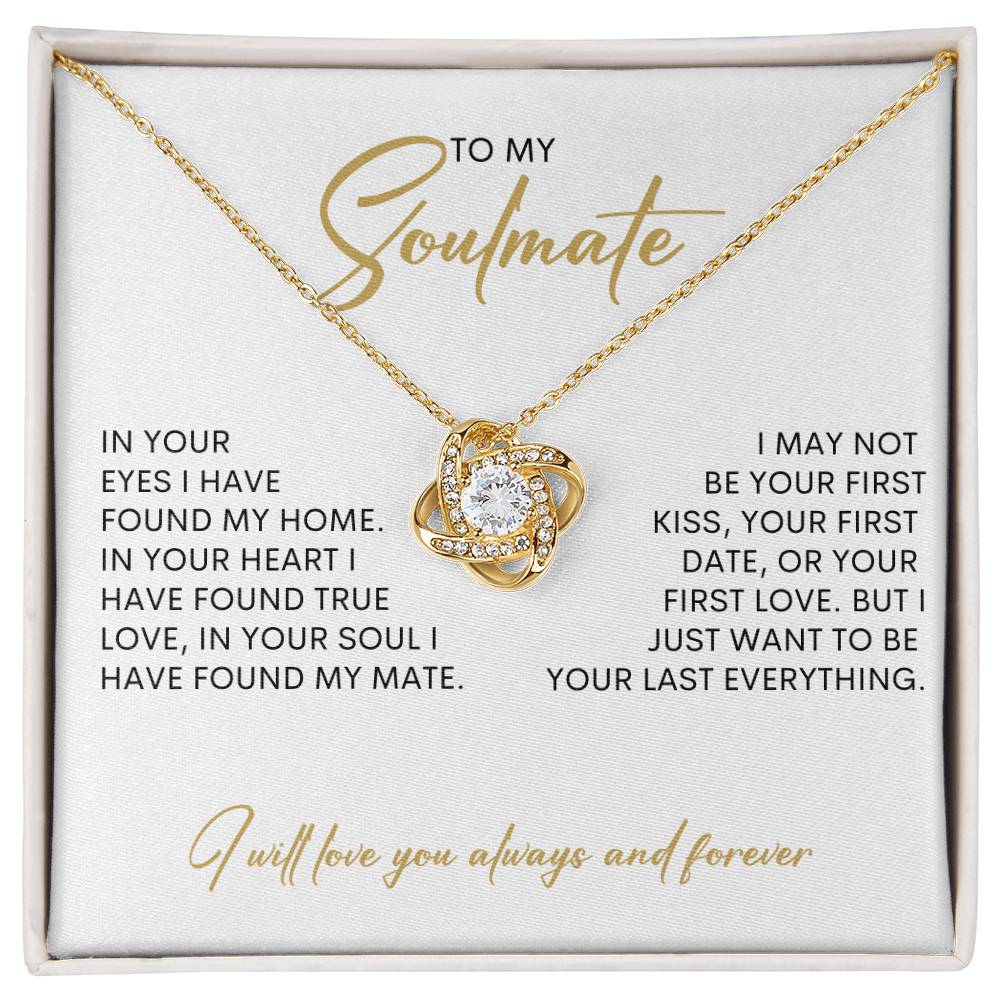 To My Soulmate | I Will Love You, Always & Forever - Love Knot Necklace