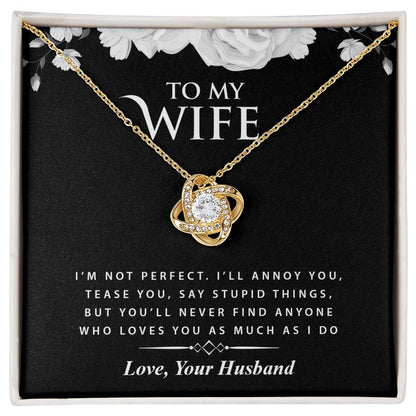 To My Wife | I Love You - Love Knot Necklace