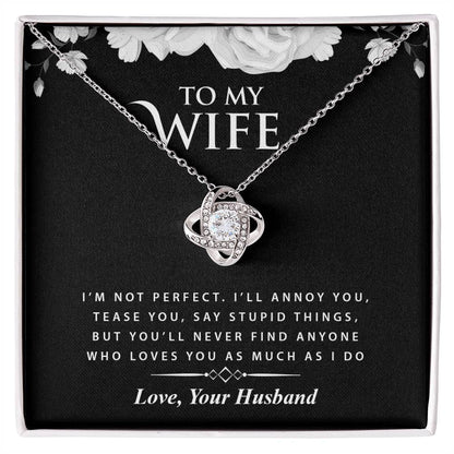 To My Wife | I Love You - Love Knot Necklace