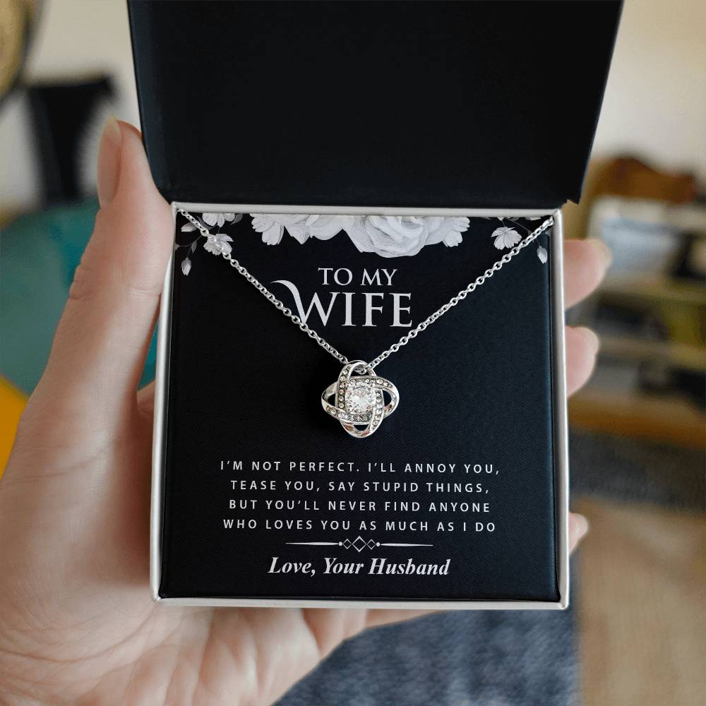 To My Wife | I Love You - Love Knot Necklace