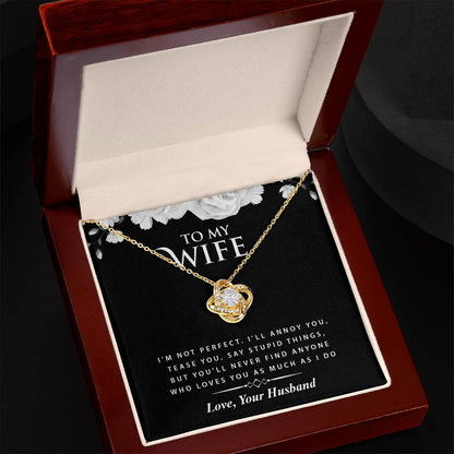 To My Wife | I Love You - Love Knot Necklace