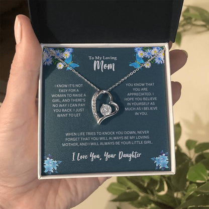 To My Loving Mom | I Love You - Forever Love Necklace