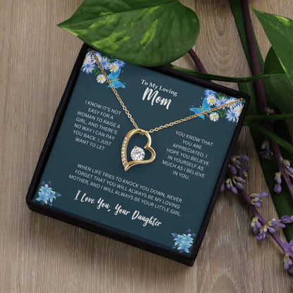 To My Loving Mom | I Love You - Forever Love Necklace