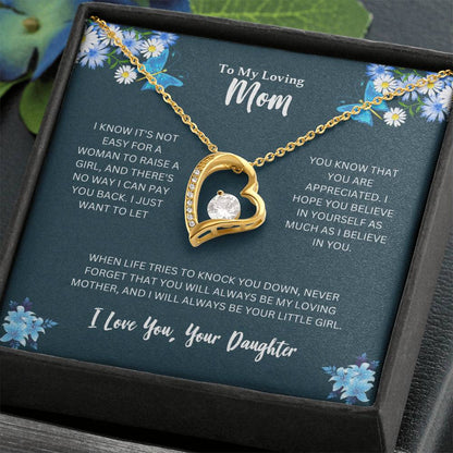 To My Loving Mom | I Love You - Forever Love Necklace