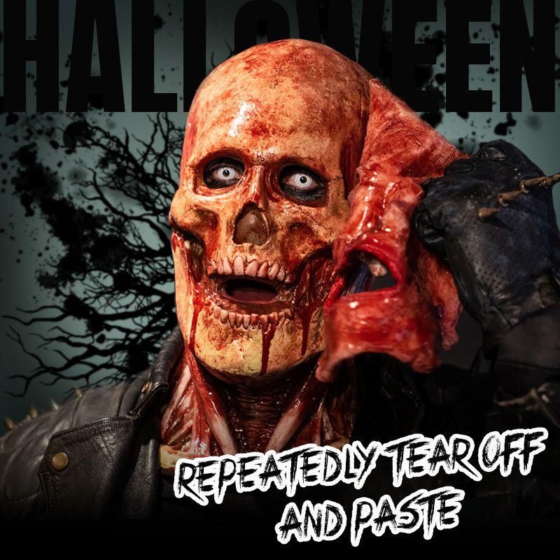 Double-layer Ripped Mask Bloody | Halloween Costume